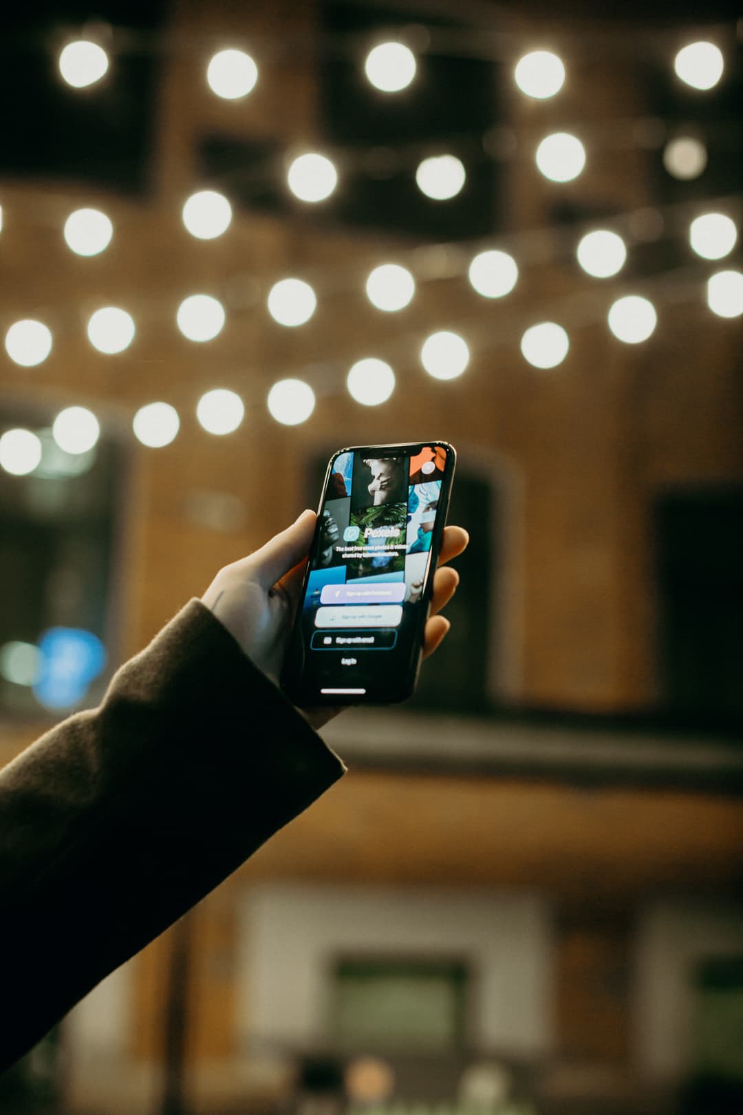 A person holding a phone