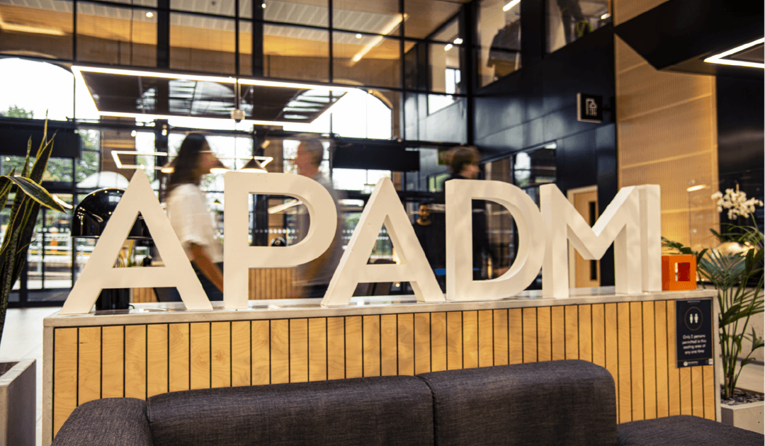 Apadmi logo in the office 