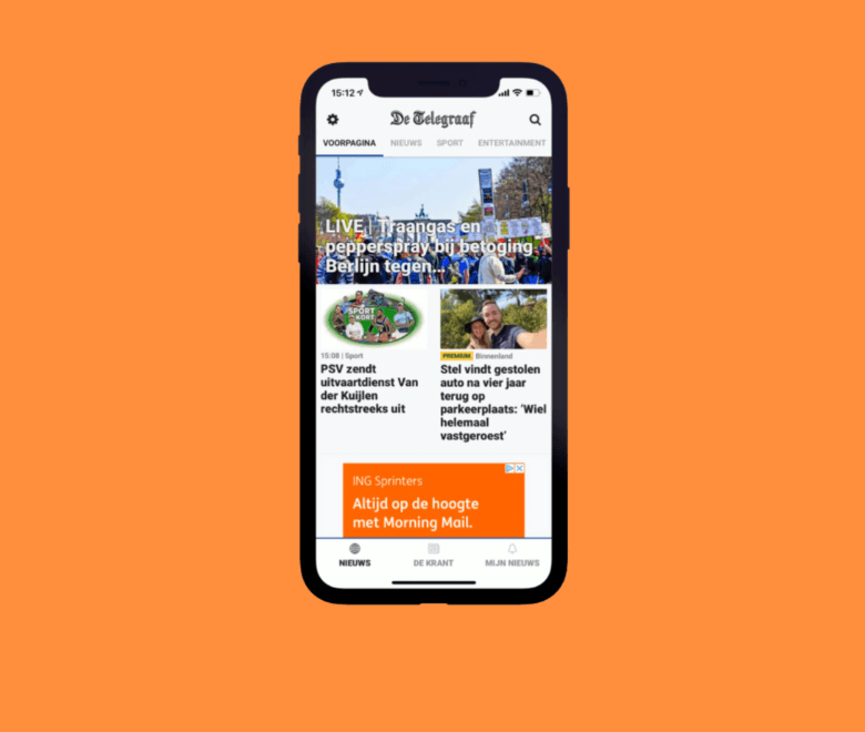 De telegraaf screenshot image