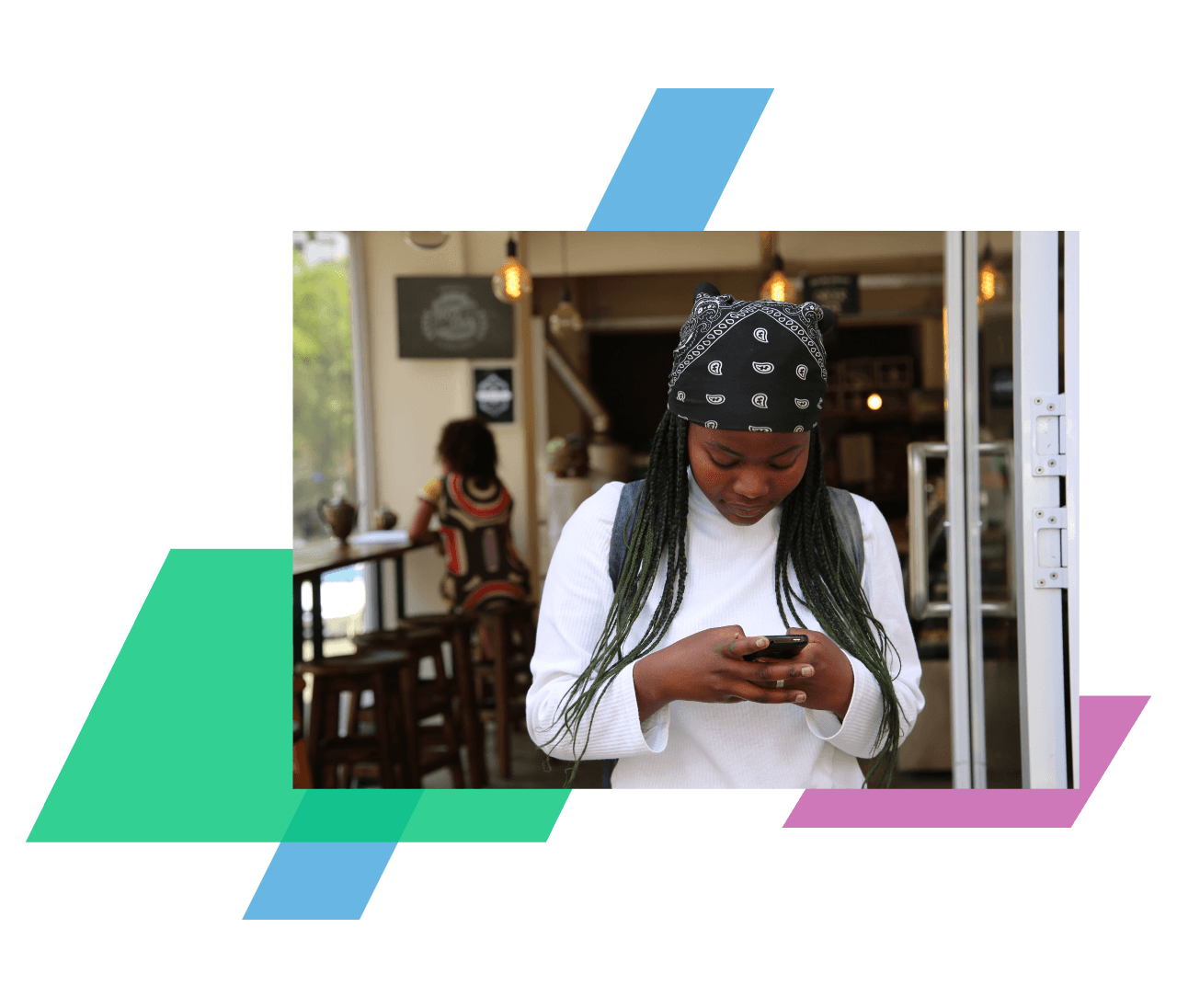 A woman on her mobile phone